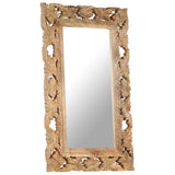 VidaXL Spiegel handgeschnitzt 80x50 cm massives Mangoholz braun