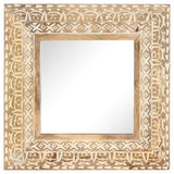 Vidaxl Mirror Hand -Schnitt 50x50x2,6 cm Festes Mangoholz