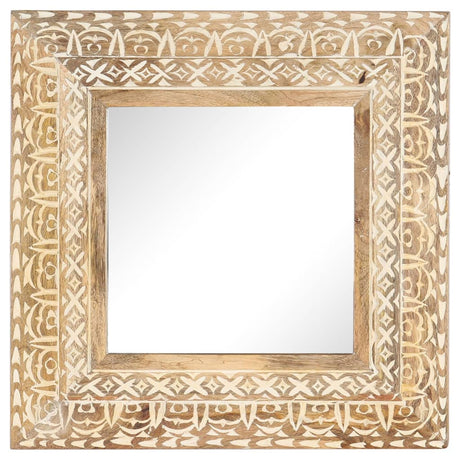 Vidaxl Mirror Hand -Schnitt 50x50x2,6 cm Festes Mangoholz