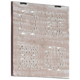 Vidaxl Wandtafel Hand -Schnitt 40x40x1,5 cm MDF Braun und Weiß