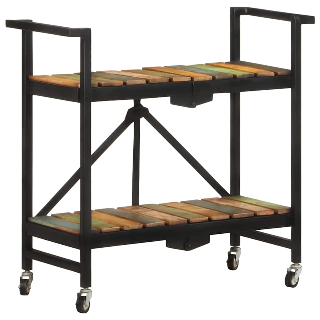 Vidaxl keukentrolley 87x36x81 cm massief gerecycled hout