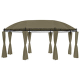 Vidaxl -Laube mit Vorhängen 180 g m² 520 x 349 x 255 cm Taupe