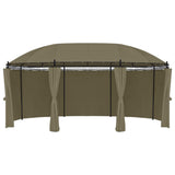 Vidaxl -Laube mit Vorhängen 180 g m² 520 x 349 x 255 cm Taupe