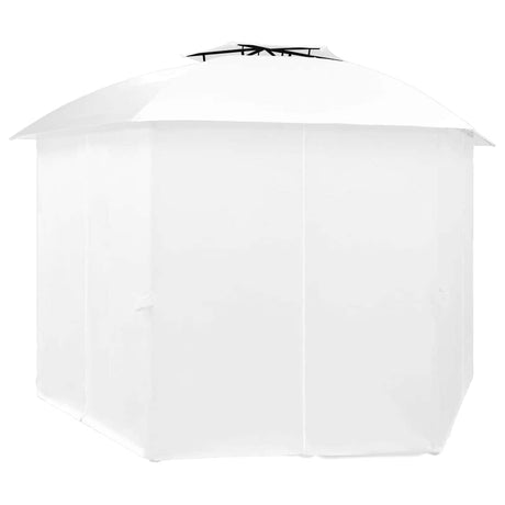 Vidaxl Gartenpavillon mit Vorhängen 180 g m² 360x312x265 cm Weiß