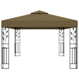 Vidaxl -Laube mit Doppeldach 180 g m² 3x4 m Taupe