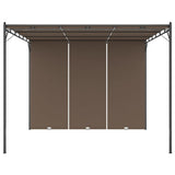 Vidaxl Garden Practor mit Seitenvorhang 3x3x2,25 m Taupe