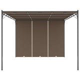 Vidaxl Garden Practor mit Seitenvorhang 4x3x2,25 m Taupe