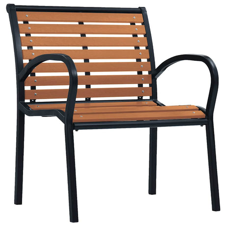 Vidaxl tuinstoelen 2 st staal en hkc zwart en bruin