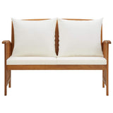 Vidaxl tuinbank met kussens 119 cm massief acaciahout