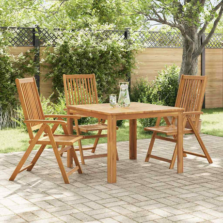 Vidaxl inklapbare stoelen 3 st massief acaciahout