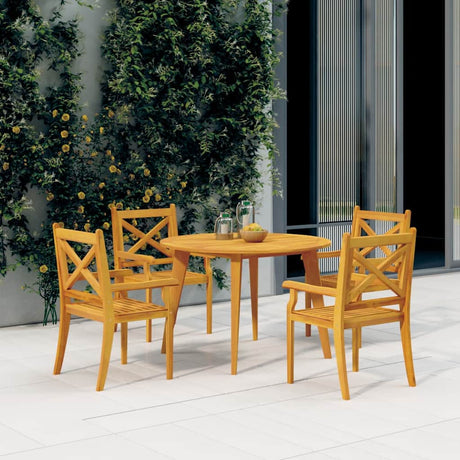 Vidaxl tuintafel ø110x75 cm massief acaciahout