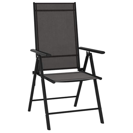 Vidaxl tuinstoelen 6 st inklapbaar textileen zwart