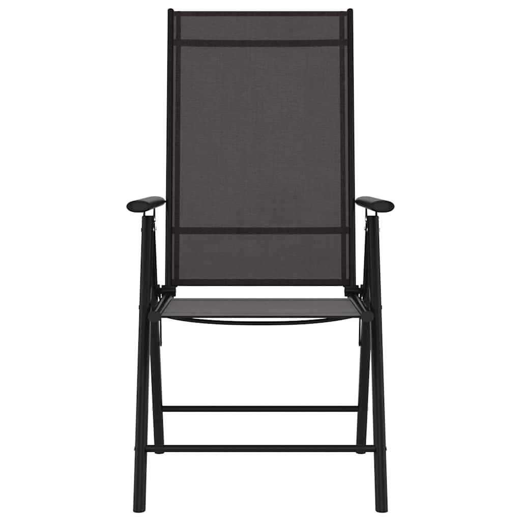 Vidaxl tuinstoelen 6 st inklapbaar textileen zwart