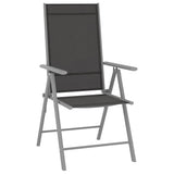 Vidaxl tuinstoelen 4 st inklapbaar textileen zwart