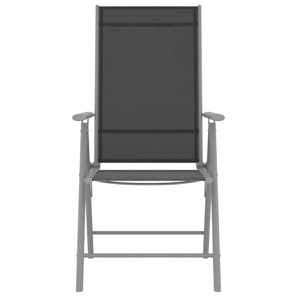 Vidaxl tuinstoelen 4 st inklapbaar textileen zwart