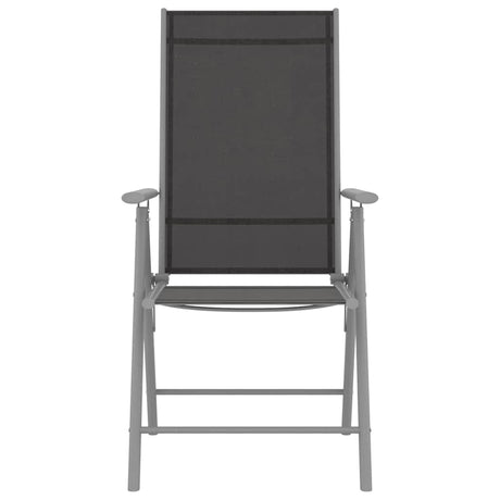 Vidaxl klapstoelen 6 stuks textilene zwart
