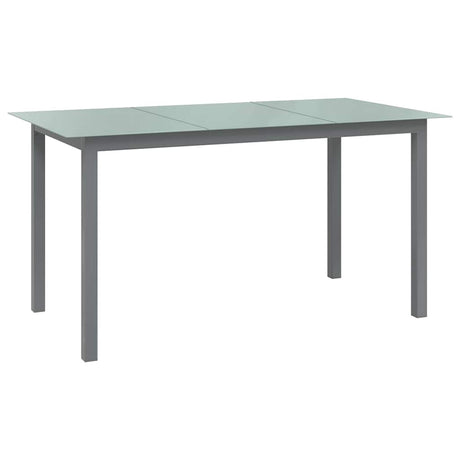 Vidaxl tuintafel 150x90x74 cm aluminium en glas lichtgrijs