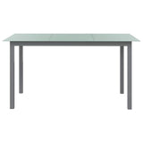 Vidaxl tuintafel 150x90x74 cm aluminium en glas lichtgrijs
