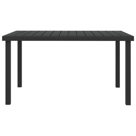 Vidaxl tuintafel 140x90x74 cm aluminium en hkc zwart