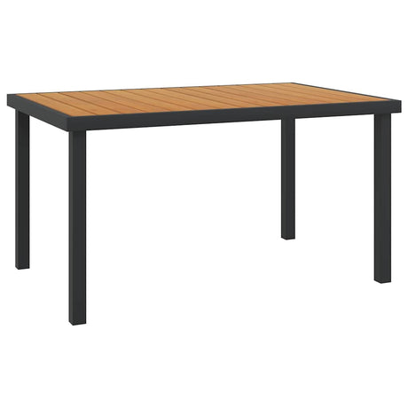 Vidaxl tuintafel 140x90x74 cm aluminium en hkc bruin