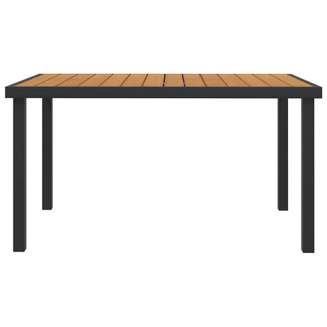 Vidaxl tuintafel 140x90x74 cm aluminium en hkc bruin