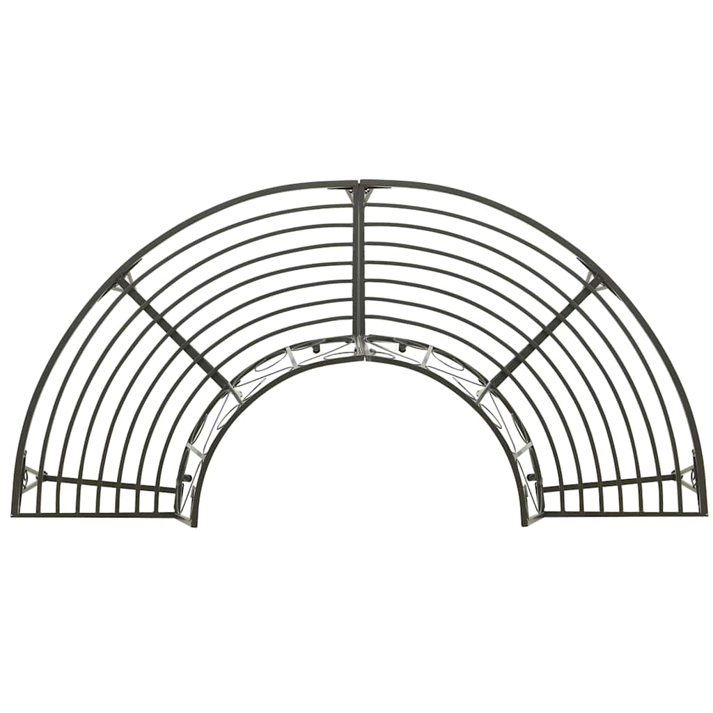 Vidaxl boombank halfrond 160 cm staal