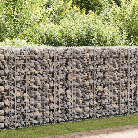 Vidaxl Schanskorf Wand mit Deckel 300x30x100 cm verzinkter Stahl