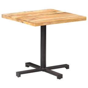 Vidaxl bistrotafel vierkant 80x80x75 cm ruw mangohout