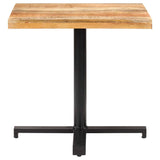 Vidaxl bistrotafel vierkant 80x80x75 cm ruw mangohout