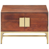 Vidaxl salontafel 67x67x45 cm massief mangohout honingbruin