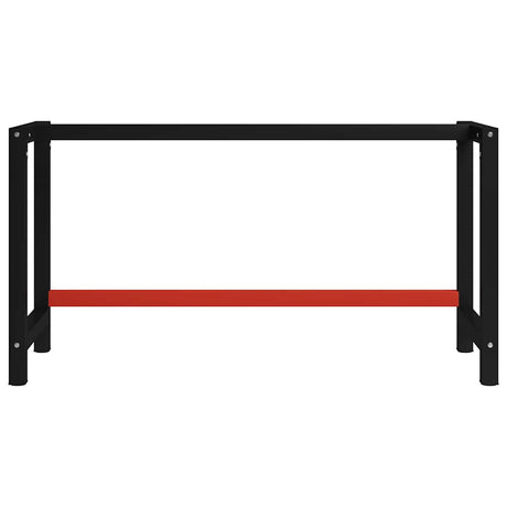 Vidaxl werkbankframe 150x57x79 cm metaal zwart en rood