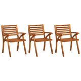 Vidaxl tuinstoelen 3 st massief acaciahout