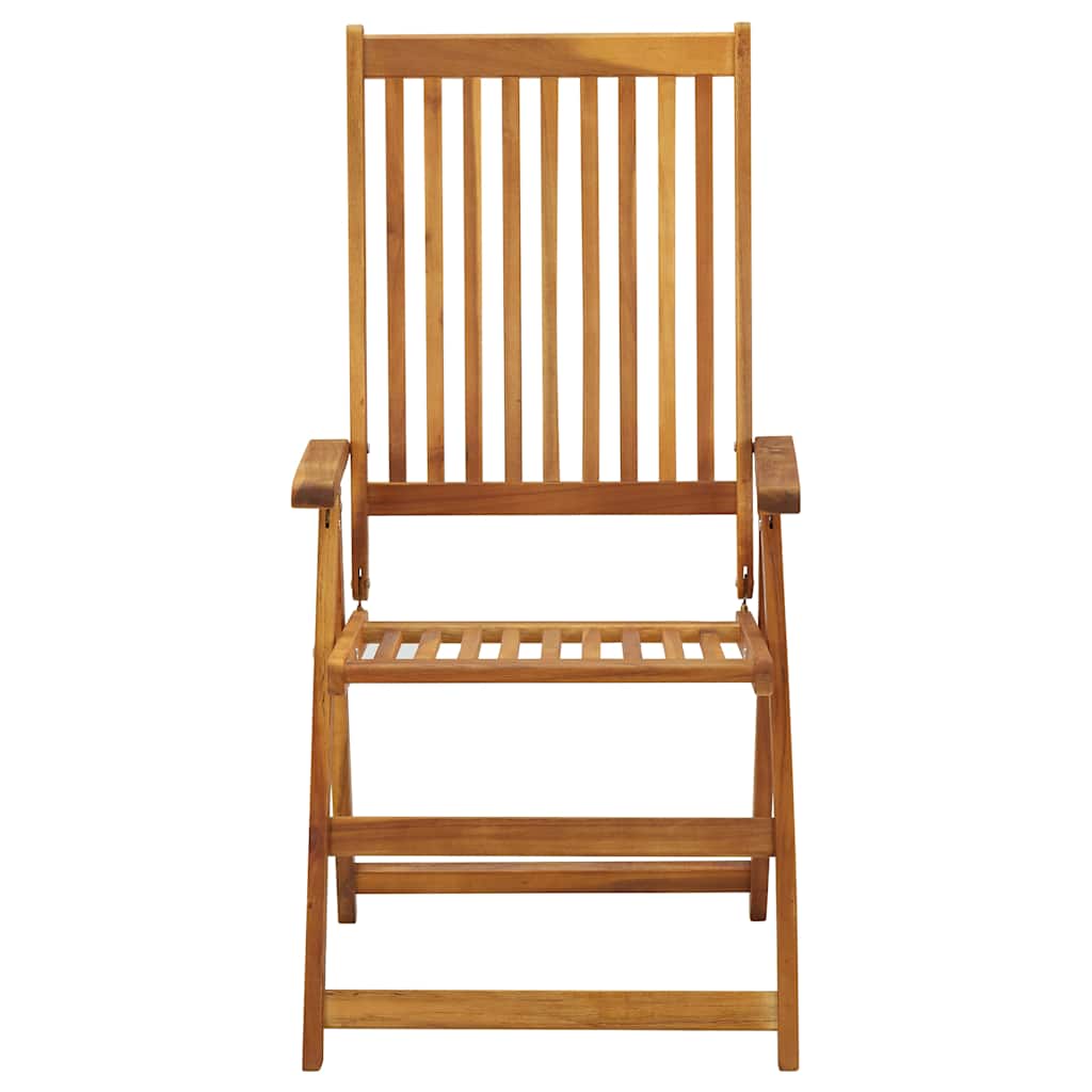 Vidaxl tuinstoelen verstelbaar 3 st massief acaciahout