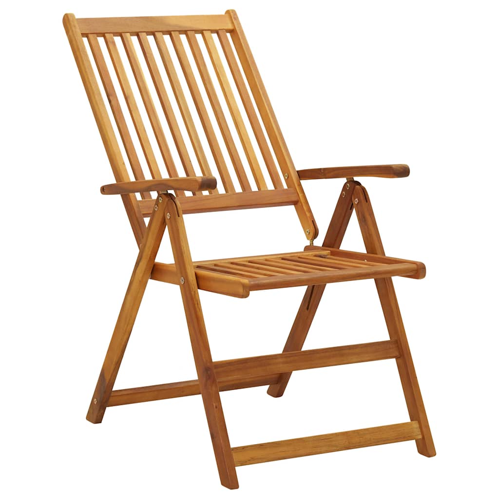 Vidaxl tuinstoelen verstelbaar 3 st massief acaciahout