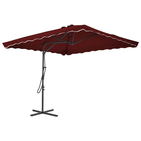 VIDAXL -Parasol mit Stahlpol 250x250x230 cm Bordeaux rot