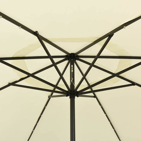 Vidaxl-Parasol mit LED-Beleuchtung 400 cm sandfarben
