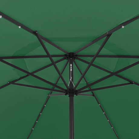 Vidaxx Sonnenschirm mit LED-Beleuchtung 400 cm grün