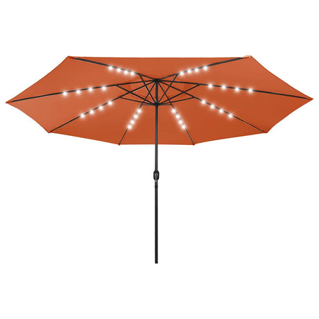 Vidaxl Parasol mit LED -Beleuchtung Metallpol 400 cm Terrakotta Farbe