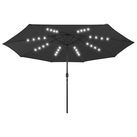 Vidaxx Sonnenschirm mit LED-Beleuchtung 400 cm schwarz