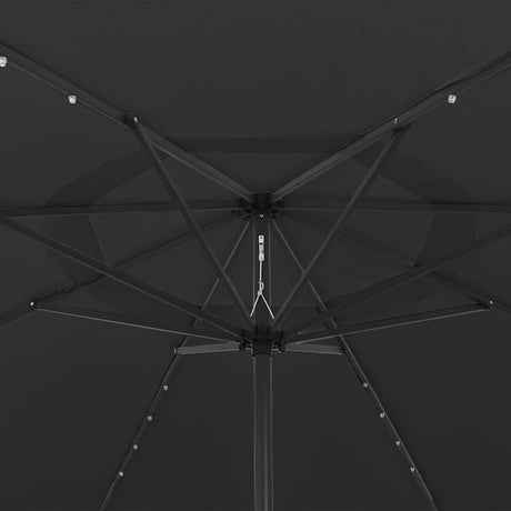Vidaxx Sonnenschirm mit LED-Beleuchtung 400 cm schwarz