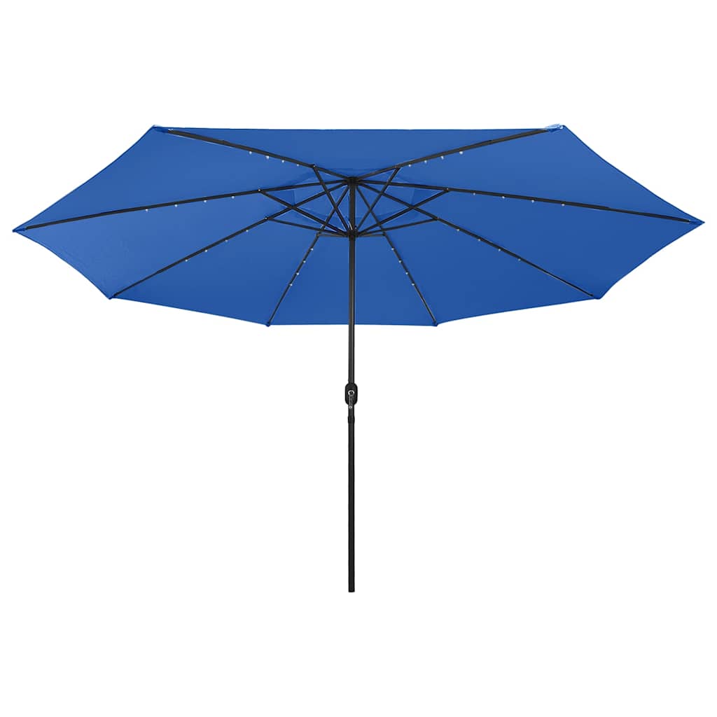 VidaXL Sonnenschirm mit LED-Beleuchtung 400 cm azurblau