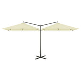 Vidaxl Parasol Double mit Stahlpol 600x300 cm Sandkoloriert