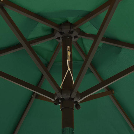 Vidaxl -Parasol mit LED -Beleuchtung 200x211 cm Aluminiumgrün