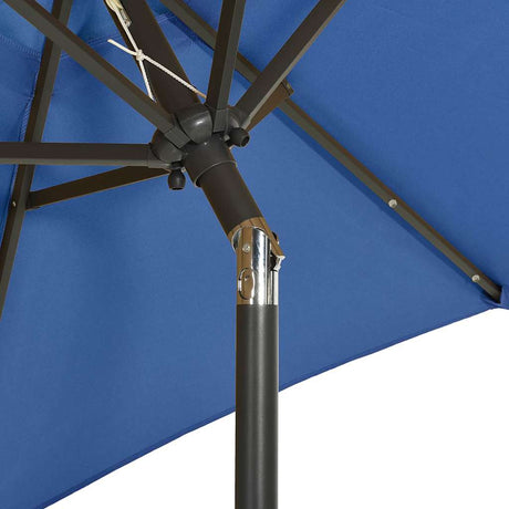 Vidaxl Parasol mit LED -Beleuchtung 200x211 cm Aluminium Azure Blau