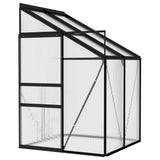 Vidaxl Greenhouse 2,59 m³ Aluminium Anthrazit -gelenkt