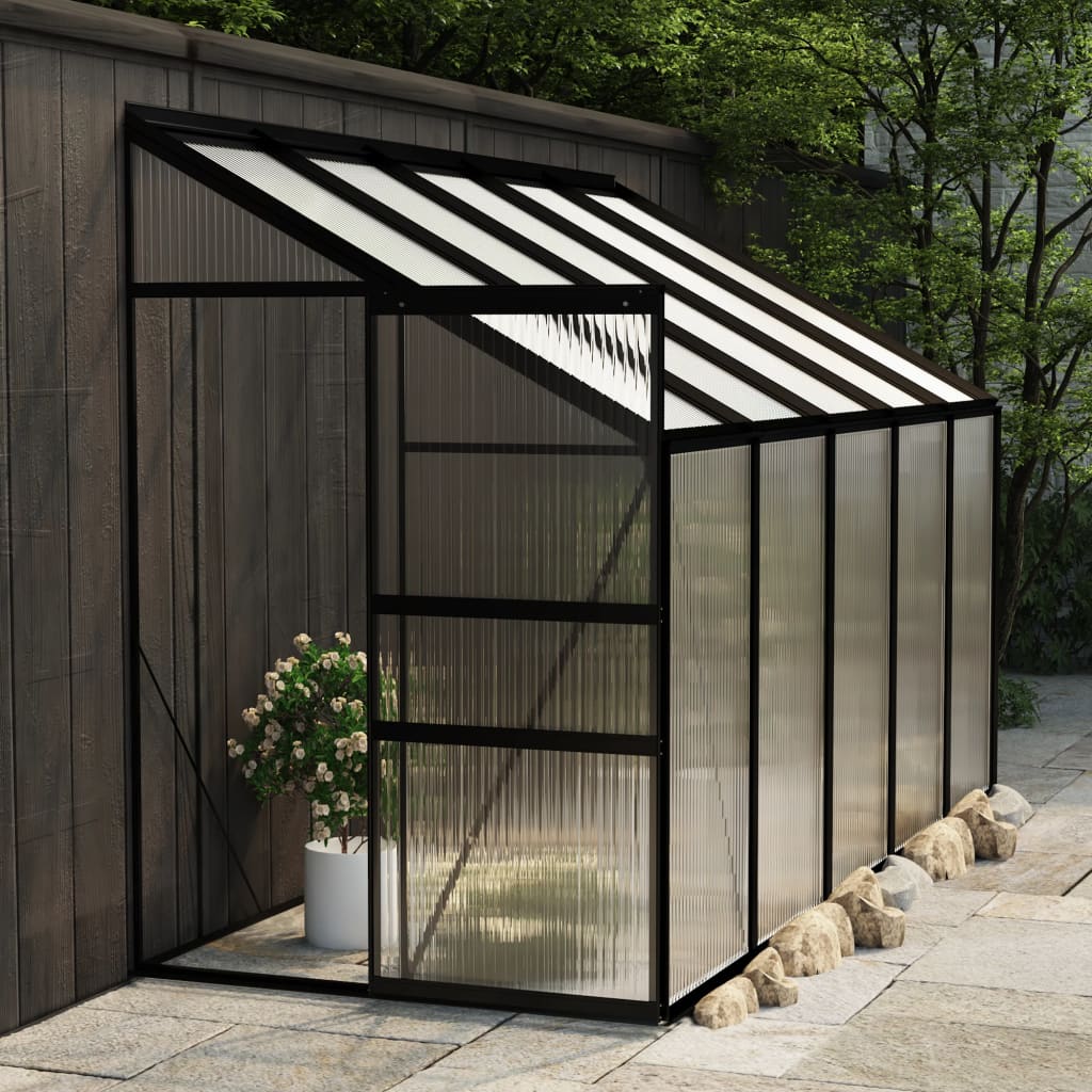 VidaXL Gewächshaus 6,23 m³ Aluminium Anthrazit