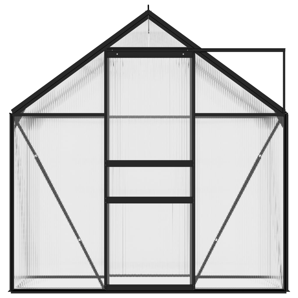 VidaXL Gartengewächshaus 1,33 m² Aluminium Anthrazit