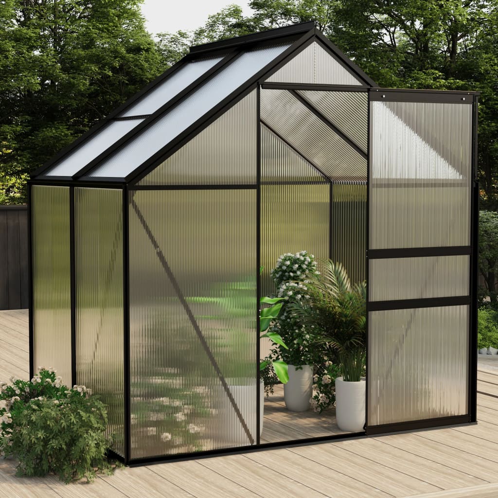 Vidaxl Gartengewächshaus 2,47 m³ Aluminium Anthrazit