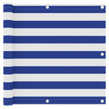 Vidaxl Balkon Bildschirm 90x300 cm Oxford Stoff weiß und blau