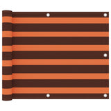 Vidaxl Balkon Bildschirm 75x600 cm Oxford Fabric Orange und Braun
